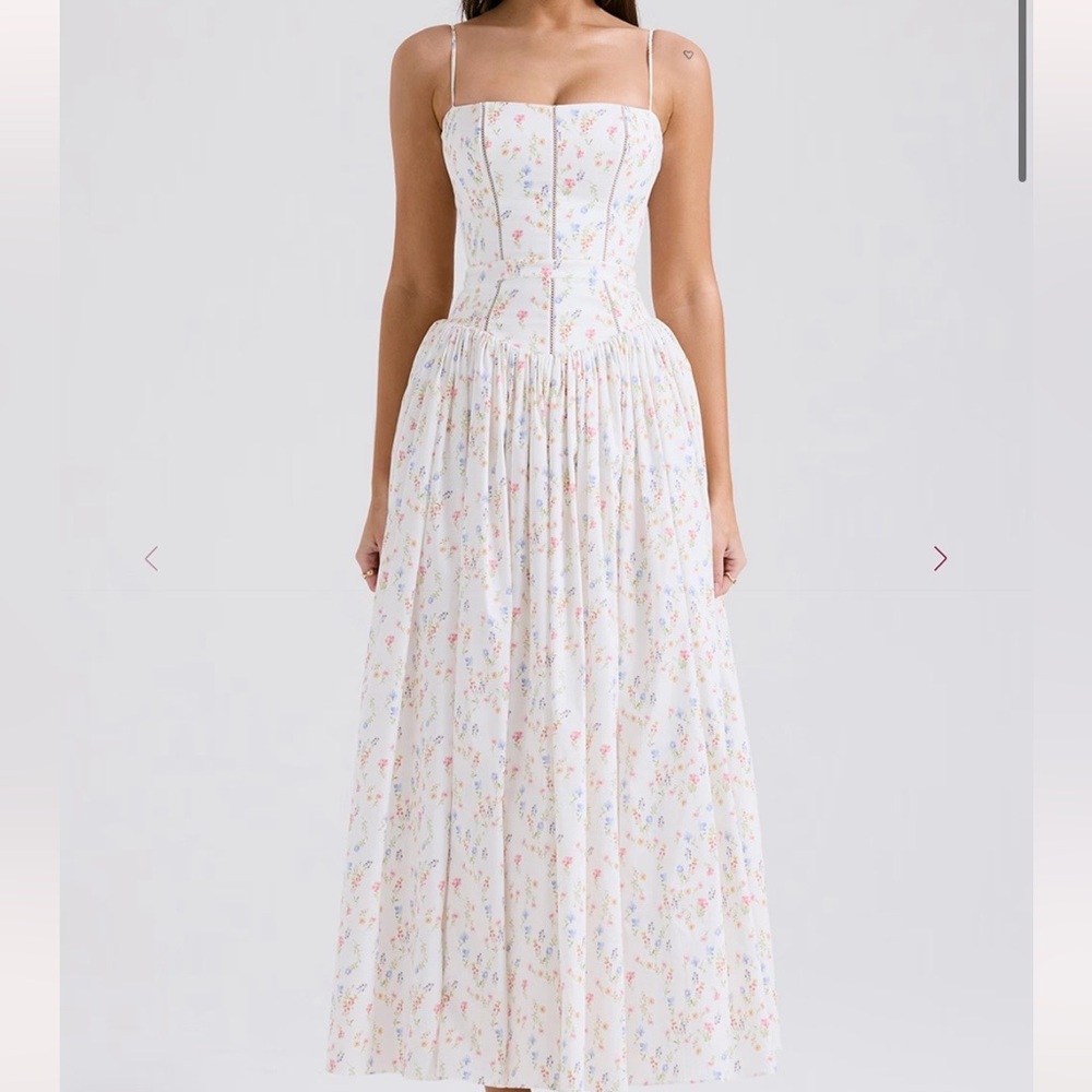 House of CB Floral White Maxi Dress